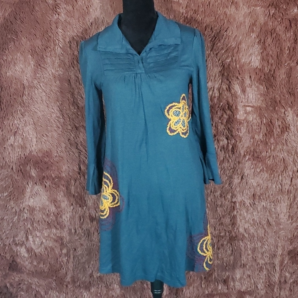 Freelance Embroidery Floral Dress